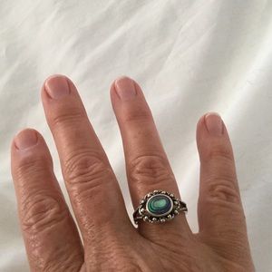 Sterling silver abalone ring